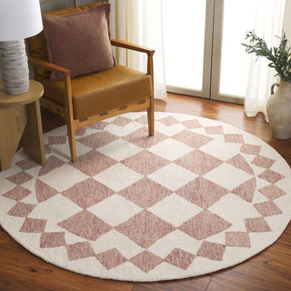 Safavieh Ebony EBN137P Pink / Ivory Area Rug Room Scene Feature