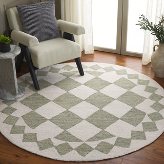 Safavieh Ebony EBN137Y Green / Ivory Area Rug Room Scene Feature