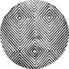 Safavieh Ebony EBN150 Black / Ivory Area Rug Round