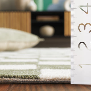 Safavieh Ebony EBN175Y Green / Ivory Area Rug Detail