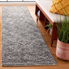 Safavieh Ebony EBN204 Silver / Black Area Rug Room Scene Feature