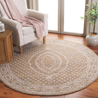 Safavieh Ebony EBN306 Ivory / Brown Area Rug Room Scene Feature
