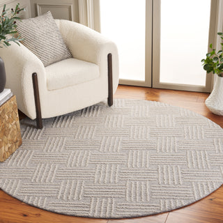 Safavieh Ebony EBN355 Light Grey / Ivory Area Rug Room Scene Feature