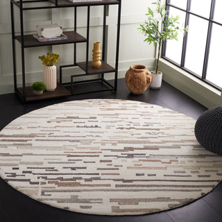 Safavieh Ebony EBN501 Ivory / Grey Area Rug Room Scene Feature