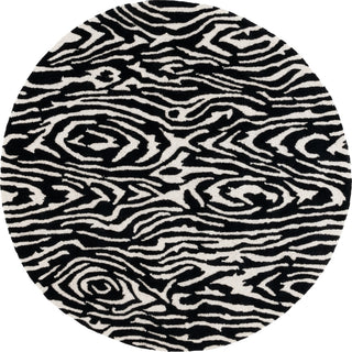 Safavieh Ebony EBN550Z Black / Ivory Area Rug Round