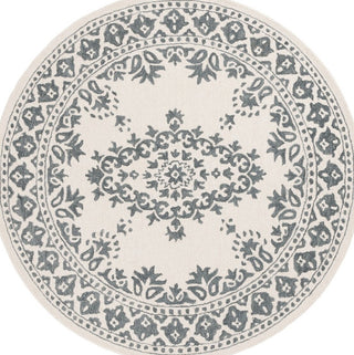 Safavieh Ebony EBN650A Ivory / Grey Area Rug Round