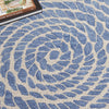 Safavieh Ebony EBN652M Blue / Ivory Area Rug Detail