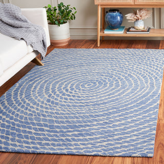 Safavieh Ebony EBN652M Blue / Ivory Area Rug Room Scene
