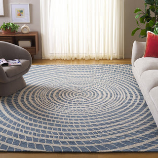 Safavieh Ebony EBN652M Blue / Ivory Area Rug Room Scene Feature