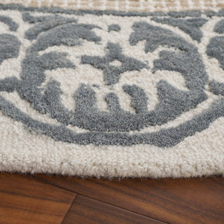 Safavieh Ebony EBN654A Ivory / Grey Area Rug Detail