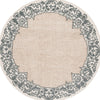 Safavieh Ebony EBN654A Ivory / Grey Area Rug Round