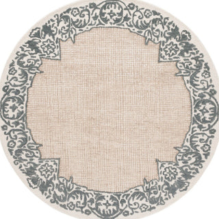 Safavieh Ebony EBN654A Ivory / Grey Area Rug Round