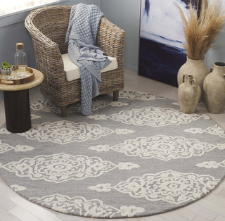 Safavieh Ebony EBN655F Ivory / Grey Area Rug Room Scene Feature