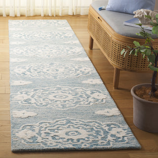 Safavieh Ebony EBN655M Ivory / Light Blue Area Rug Room Scene