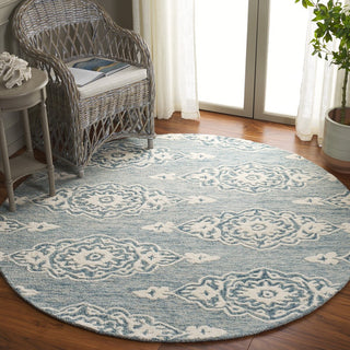 Safavieh Ebony EBN655M Ivory / Light Blue Area Rug Room Scene Feature