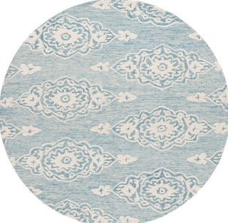 Safavieh Ebony EBN655M Ivory / Light Blue Area Rug Round