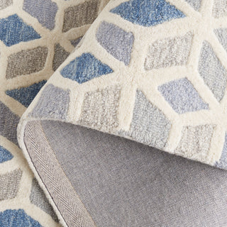 Safavieh Ebony EBN656A Ivory / Blue Area Rug Fold