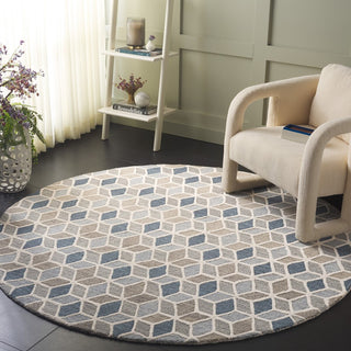 Safavieh Ebony EBN656A Ivory / Blue Area Rug Room Scene Feature