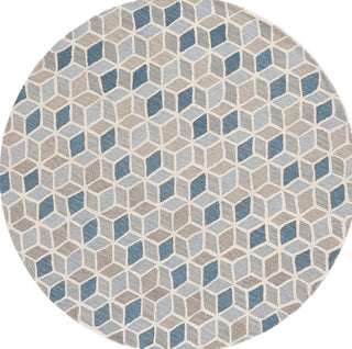 Safavieh Ebony EBN656A Ivory / Blue Area Rug Round