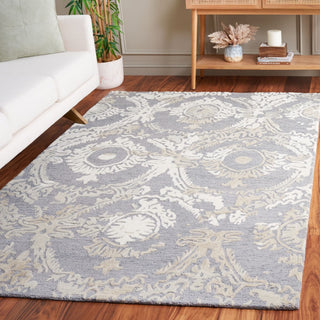 Safavieh Ebony EBN657F Grey / Ivory Area Rug Room Scene Feature