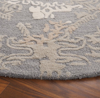 Safavieh Ebony EBN657F Grey / Ivory Area Rug Detail
