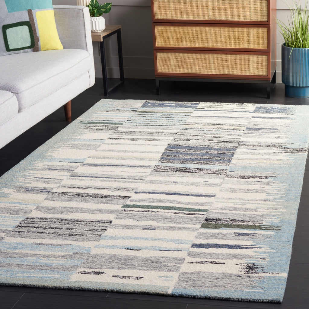 Safavieh Ebony EBN701A Ivory / Grey Area Rug Room Scene Feature