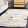 Safavieh Ebony EBN703A Ivory / Grey Area Rug Room Scene Feature