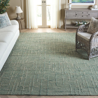 Safavieh Ebony EBN750Y Green Area Rug Room Scene Feature