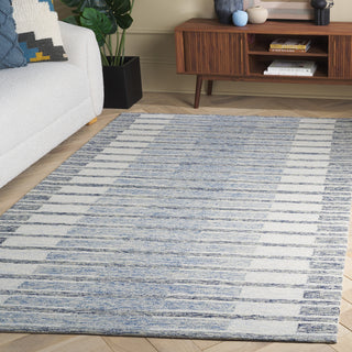 Safavieh Ebony EBN812M Ivory / Blue Area Rug Room Scene