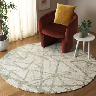 Safavieh Ebony EBN913Y Ivory / Light Green Area Rug Room Scene Feature