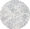 Safavieh Ebony EBN929A Ivory / Grey Area Rug Round