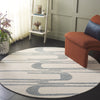 Safavieh Ebony EBN951M Ivory / Blue Area Rug Room Scene Feature