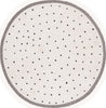 Safavieh Easy Care ECR203Z Ivory / Black Machine Washable Area Rug Round