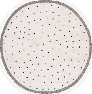Safavieh Easy Care ECR203Z Ivory / Black Machine Washable Area Rug Round