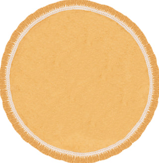 Safavieh Easy Care ECR204C Yellow / Ivory Machine Washable Area Rug Round