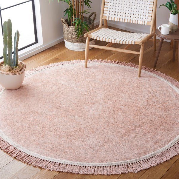 Safavieh Easy Care ECR204U Pink / Ivory Machine Washable Area Rug Room Scene Feature