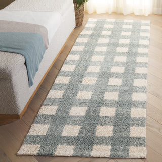 Safavieh Easy Care ECR216J Ivory / Teal Area Rug Room Scene