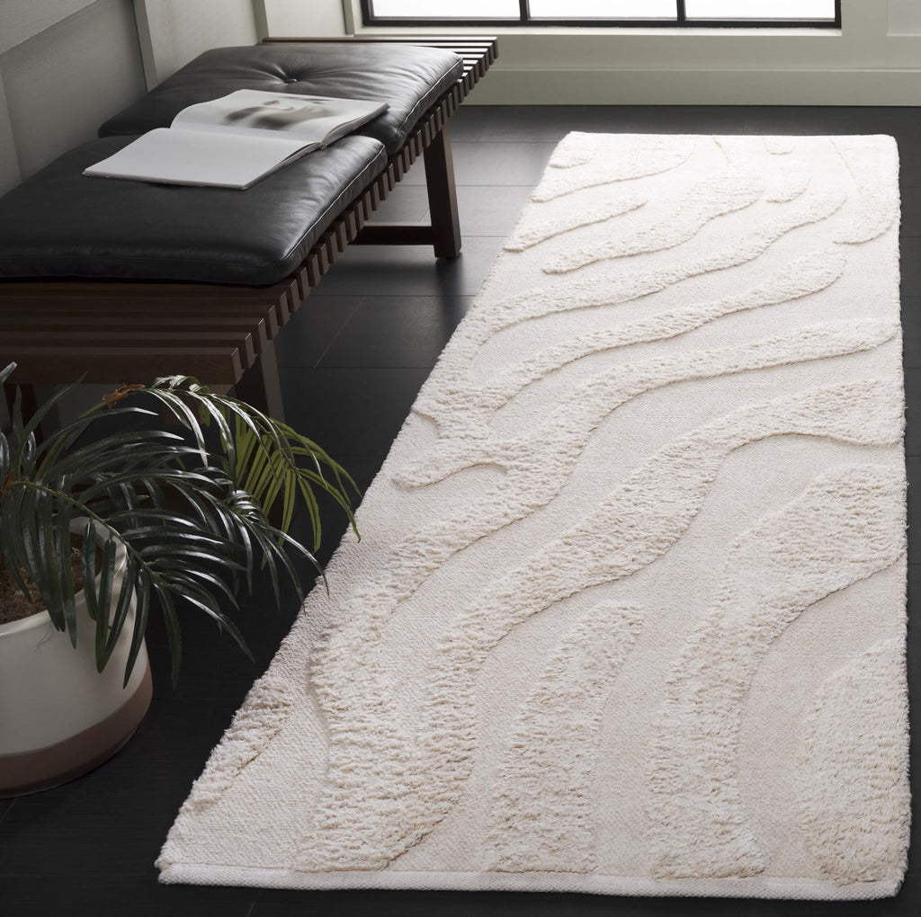 Safavieh Easy Care ECR219A Ivory Machine Washable Area Rug Room Scene Feature