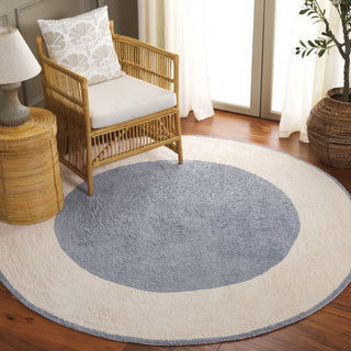 Safavieh Easy Care ECR220M Ivory / Blue Machine Washable Area Rug Room Scene