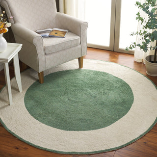 Safavieh Easy Care ECR220Y Ivory / Green Machine Washable Area Rug Room Scene Feature