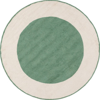 Safavieh Easy Care ECR220Y Ivory / Green Machine Washable Area Rug Round
