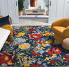 Safavieh Easy Care ECR301N Navy / Red Area Rug Room Scene Feature