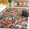 Safavieh Easy Care ECR305N Navy / Red Area Rug Room Scene Feature