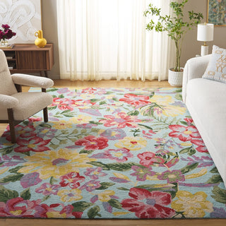 Safavieh Easy Care ECR306L Blue / Pink Area Rug Room Scene Feature