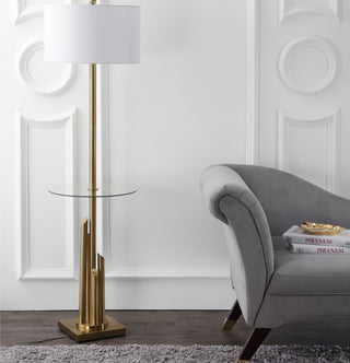 Safavieh Ambrosio FLL4009A Brass Lamp Room Scene Off Feature