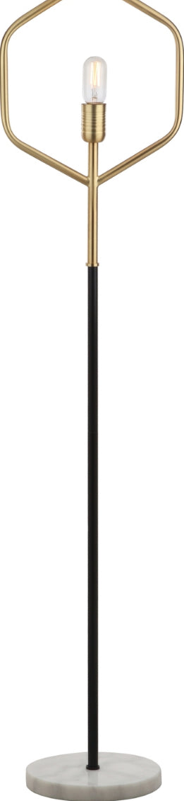 Safavieh Mave FLL4014A Brass / Black Lamp Main On