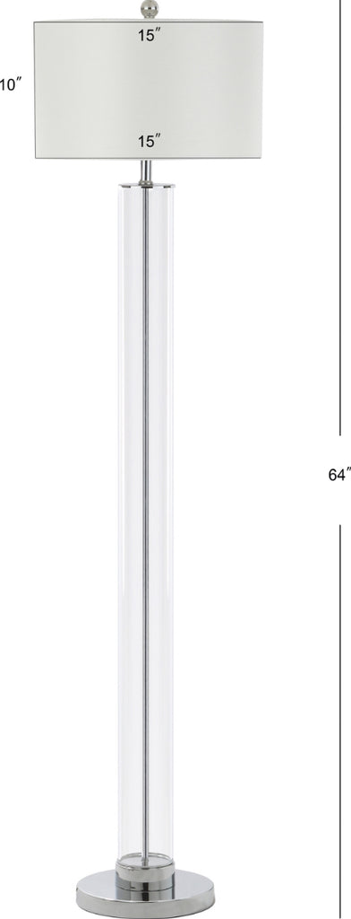 Safavieh Lovato FLL4017A Chrome / Clear Lamp main image