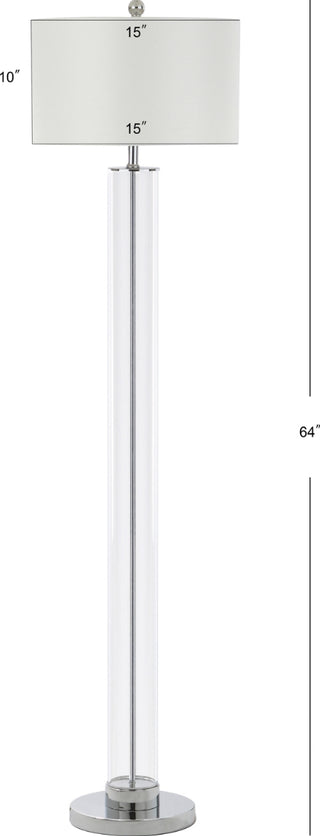 Safavieh Lovato FLL4017A Chrome / Clear Lamp main image