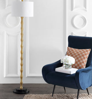 Safavieh Kolten FLL4045A Brass Lamp Room Scene Off Feature
