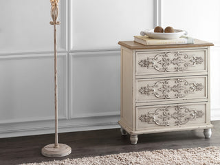 Safavieh Philippa FLL4049A White Washed Lamp Room Scene On Feature